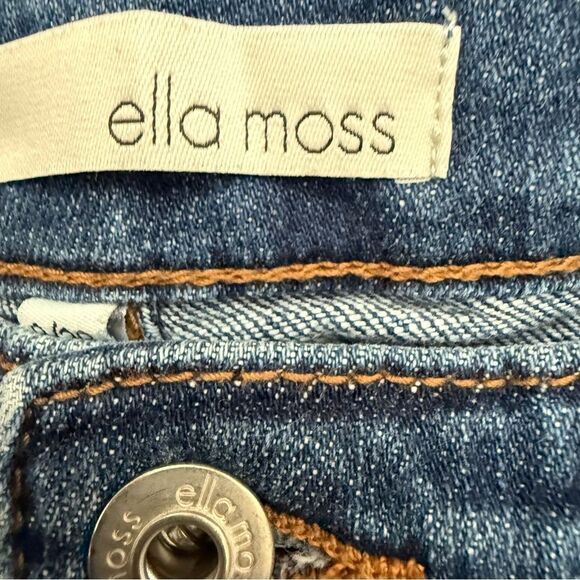 Ella Moss Blue Straight Jeans with Distressed Look 8/29 Junior - Picture 3 of 9